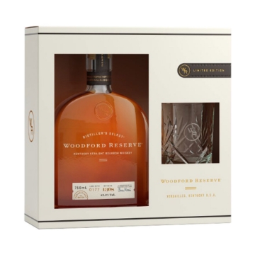 Picture of Woodford Reserve W/1Rocks Glass Bourbon Whiskey 750ml