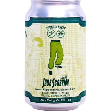 Picture of Young Master Jade Scorpion Green Peppercorn Pilsner 4pk